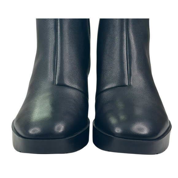 VIONIC Skylar Black Leather Wedge Ankle Boots Booties Womens Size 9 New $160 - Picture 3 of 12